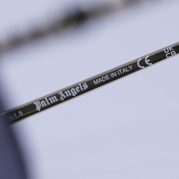 Palm Angels PERI10H CRYSTAL 7607 Sunglasses Gold Oval Frame, Dark Grey Lenses - Picture 6 of 9